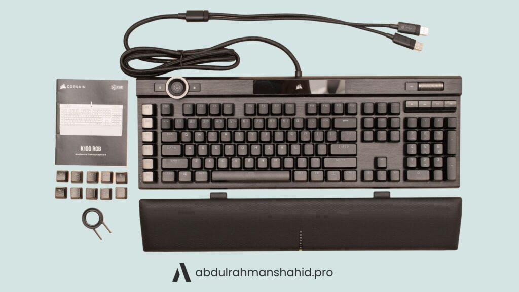 What is Inside Box of Corsair K100 RGB Keyboard